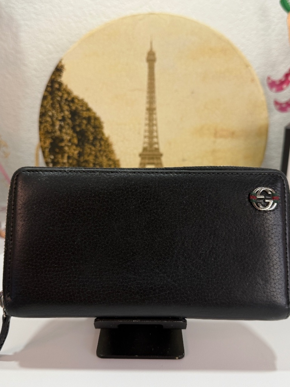 ELEGANT GUCCI GG LOGO RED & GREEN WEB STRIPED WALLET! - Picture 15 of 17